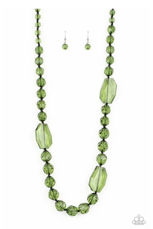 Malibu Masterpiece-Green Necklace