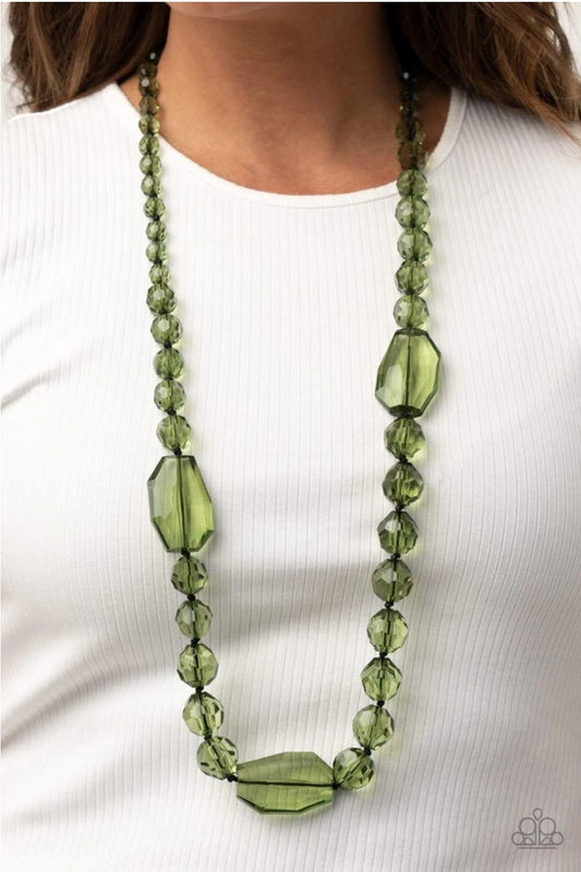 Malibu Masterpiece-Green Necklace