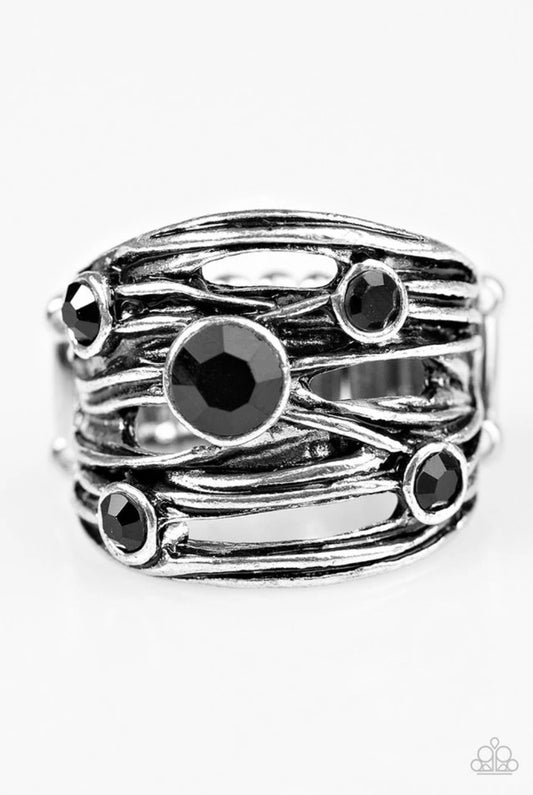 Sparkle Struck-Black Ring