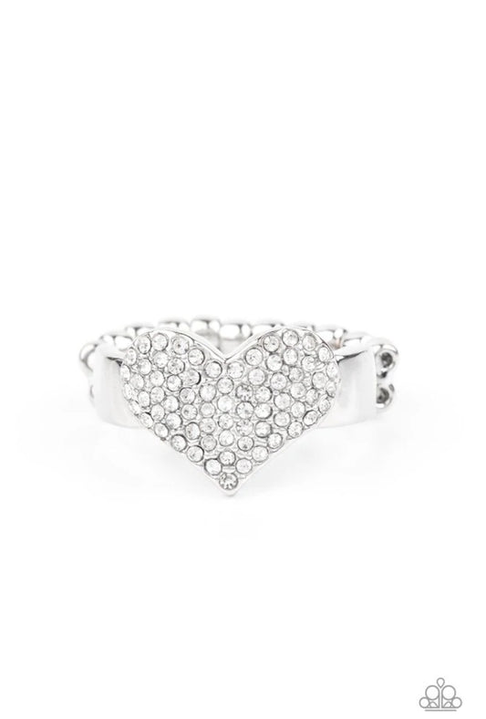 Heart of Bling-Silver Ring